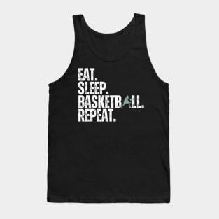 Eat Sleep Basketball Repeat Retro Vintage Boy Kid Men Women Tank Top